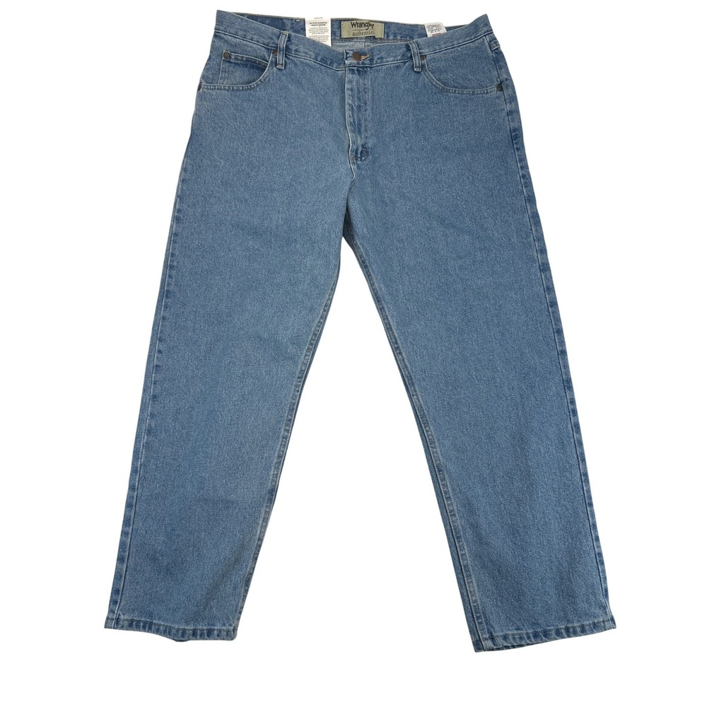 Wrangler Jeans Mens 40x29 Blue Authentics Relaxed Fit Straight Leg Cotton Denim